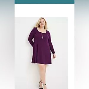 Plus Size 24/7 Solid Swing Dress
Color: dark plum 2X